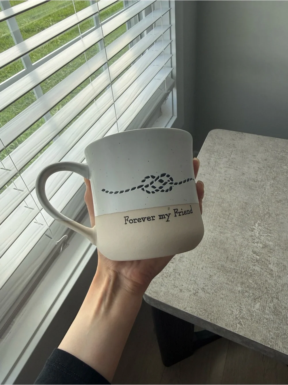 Target Ceramic Mug - Cream Exterior with Olive Green Interior